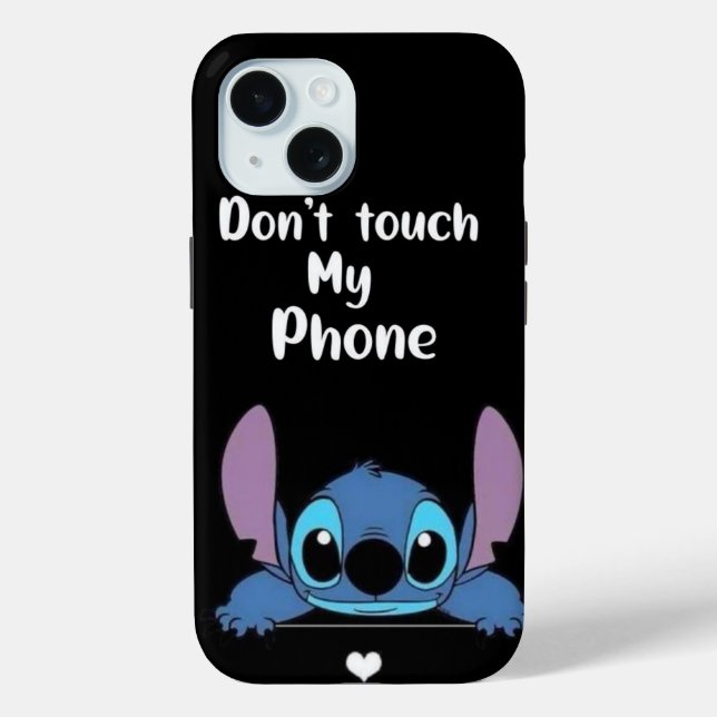 Stitch "Touch mein Telefon nicht" Witzige Warnung  Case-Mate iPhone Hülle (Rückseite)