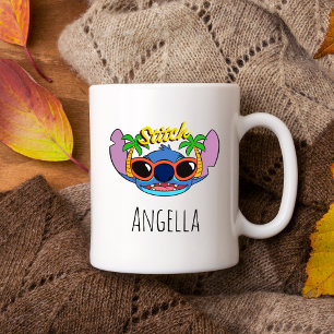 Stitch   Tropische Sonnenbrille Personalisiert Kaffeetasse