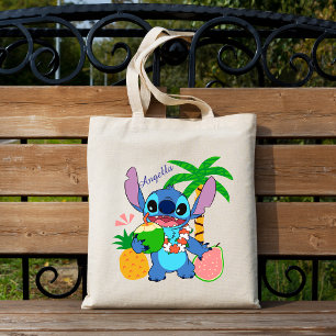 Stitch   Tropischer Sommerspass Personalisiert Tragetaschen Mit Langen Trägern