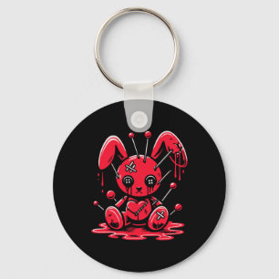 Stitched Bunny Rabbit Pastel Goth Anime Kawaii Got Schlüsselanhänger