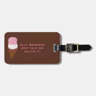 Stitched-Neapolitan-Ice-Cream-Cones-2-LUGGAGE TAG Gepäckanhänger