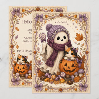 Stitched Spirits Süße Geister Community Halloween Einladung