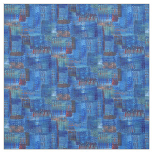 Stitching Patchwork Blue Indigo Stoff