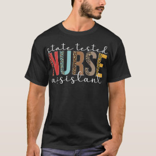 STNA Leopard Staat Tested Nursing Assistant T-Shirt