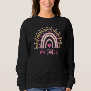 STNA Nurse Leopard Print Boho Rainbow NURSE'S WEEK Sweatshirt