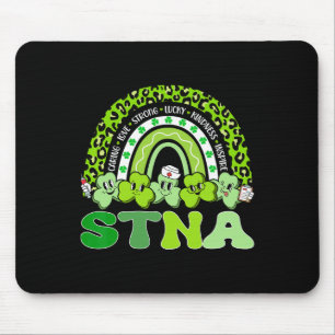 Stna St. Patrick's Day Regenbogen Boho Retro Krank Mousepad