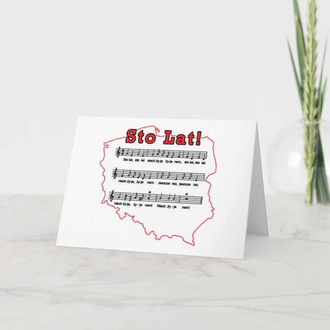 Sto Lat ! Carte polonaise de la chanson (Devant)