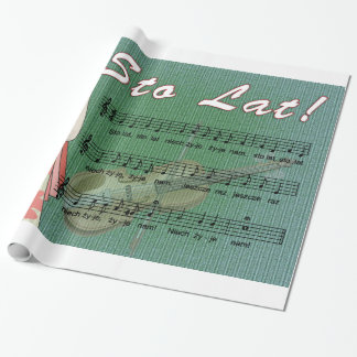 Sto Lat Song mit Mädchen und Fiddle Geschenkpapier