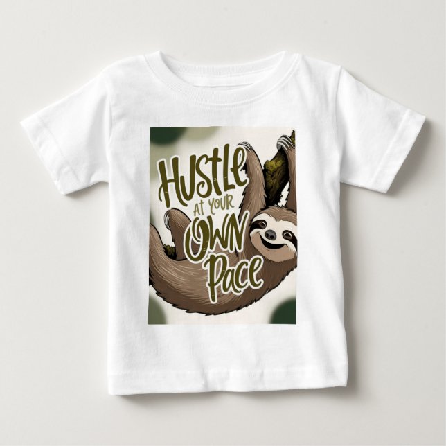 Stöbern Sie auf der Sloth-Grafik Ihres eigenen Pla Baby T-shirt (Vorderseite)