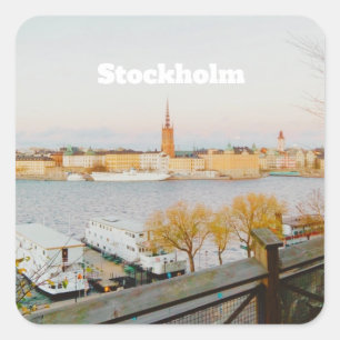 Stocholm, Schweden Souvenir Quadratischer Aufkleber