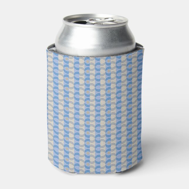 Stock Candystripe Blue Tan Dosenkühler (Kanne Vorderseite)