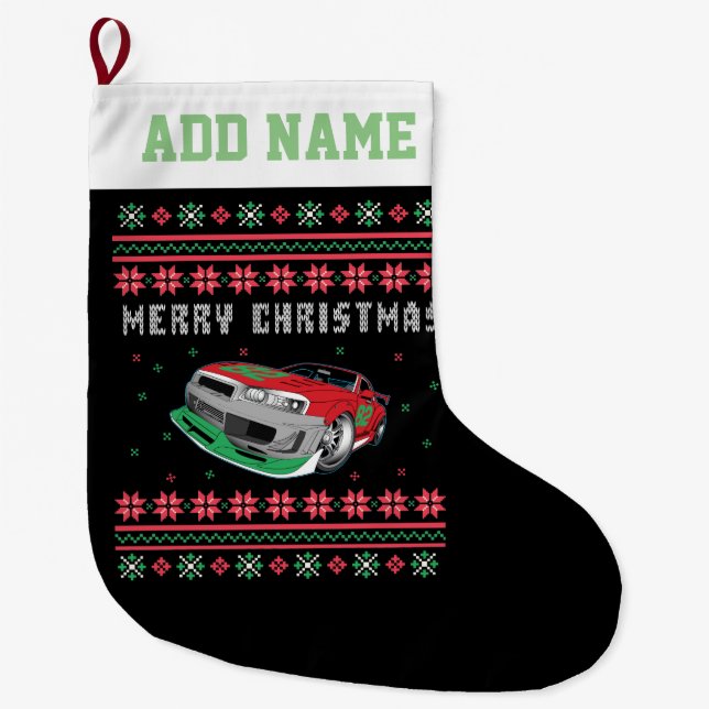 Stock Car Ugy Weihnachtssüßer Großer Weihnachtsstrumpf (Vorderseite)