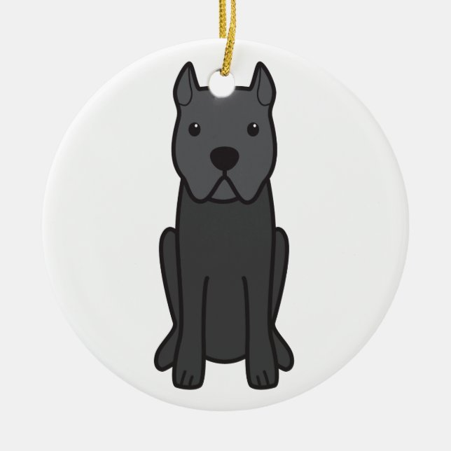 Stock Corso HundeCartoon Keramikornament (Vorne)
