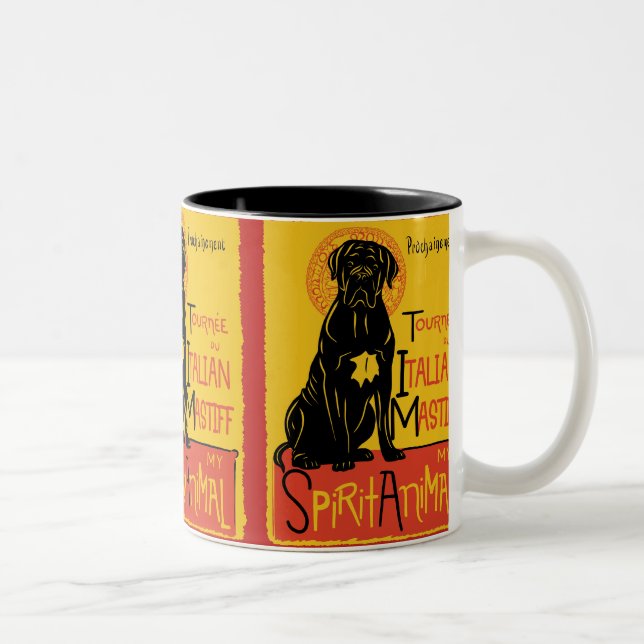 Stock Corso niedliche Hundekaffee-Tasse Zweifarbige Tasse (Rechts)