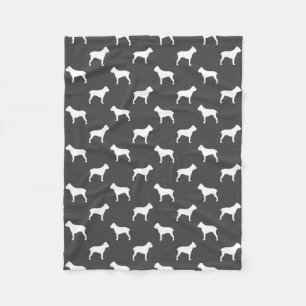 Stock Corso Silhouette-Muster-Grau Fleecedecke