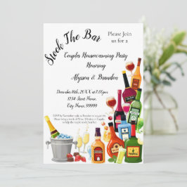 Stock das Bar Couples Housewarming-Party Einladung