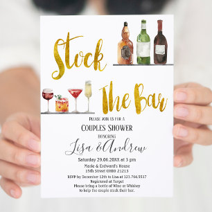 Stock das Bar Party Couple's Dusche Weihnachten Einladung
