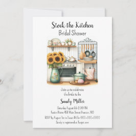 Stock Das Brautparty der Küche Einladung