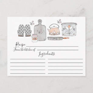 Stock de la carte de recettes de cuisine