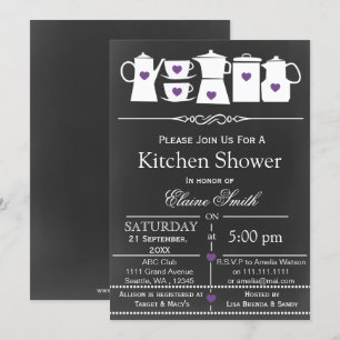 stock de tableau noir la cuisine Invitation douche