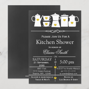 stock de tableau noir la cuisine Invitation douche