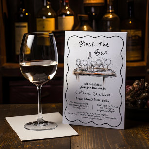 Stock die Bar Art Bridal Couples Dusche Einladung