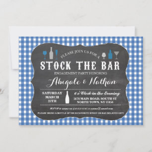 Stock Die Bar Blue-Engagement-Partei Einladung