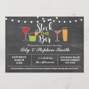 Stock die Bar Chalk Verlobung Einladung