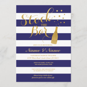 Stock die Bar Couples Dusche Party Streifen laden Einladung