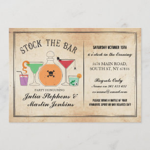 Stock Die Bar Gothic Party Verlobung Einladung