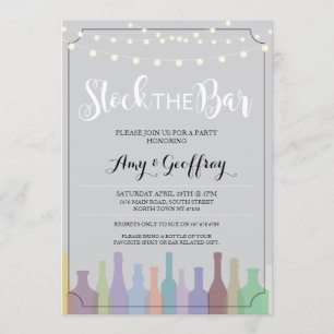 Stock die Bar Gray Party Verlobung Paare einladen Einladung