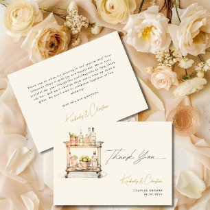 Stock die Dusche der Bar Cart Couples Dankeskarte