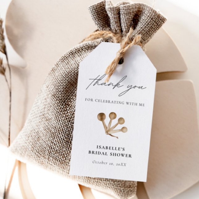 Stock die Küche Boho Wasserfarbe Danke Geschenkanhänger (Von Creator hochgeladen)