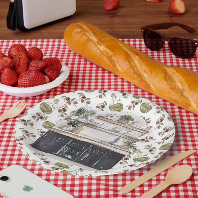 Stock die Küche | BRAUTPARTY PERSONALISIERT Pappteller (Picknick)