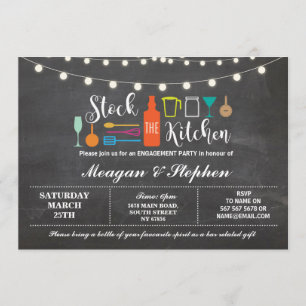 Stock Die Küche Engagement Party Paare Dusche Einladung