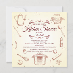Stock die Küchen Bridal Dusche Einladung