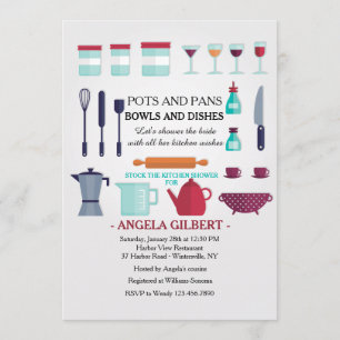 Stock die Küchendusche Einladung