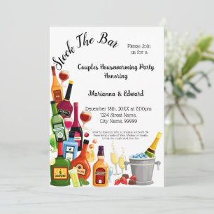 Stock du Bar Couples House Party Invitation