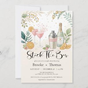 Stock du Bar Couple's Shower Invitation