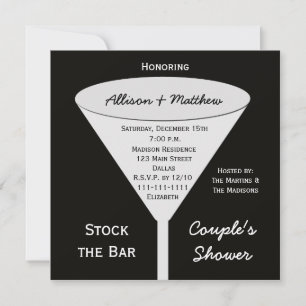 Stock du Bar Couples Shower Invitation