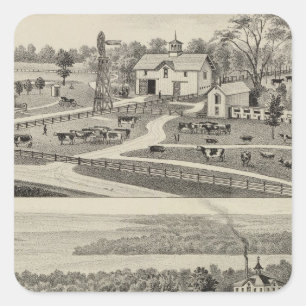Stock Farm, Reading, Kansas Quadratischer Aufkleber