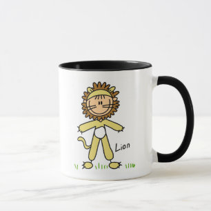 Stock-Figur im Löwenkostüm Becher Tasse