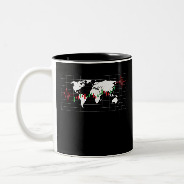 Stock Investor Heartbeat Zweifarbige Tasse (Links)