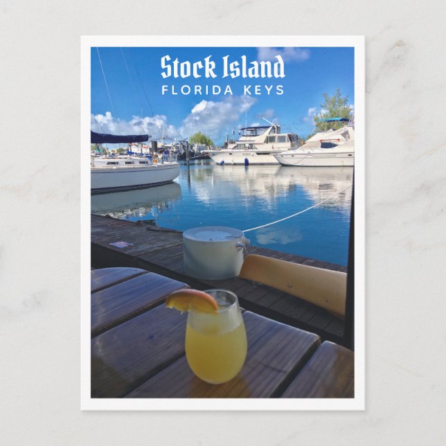 Stock Island Florida Keys Marina Foto Postkarte (Vorderseite)