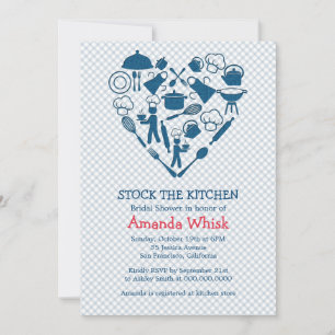 Stock La cuisine   Invitation à la douche nuptiale