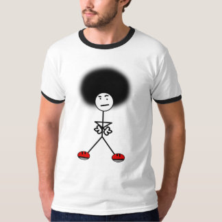 Stock-Mann mit einem Afro T-Shirt