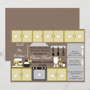 Stock mignonne la cuisine Invitation douche nuptia