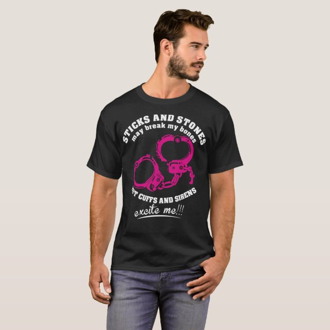 Stock-Steine können Knochen-Stulpen brechen, die T-Shirt (Vorne ganz)