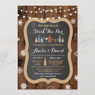Stock The Bar Christmas Snowflake Invitation au bo