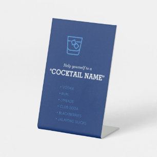 Stock The Bar Signature Cocktail Tischschild Sockelschild